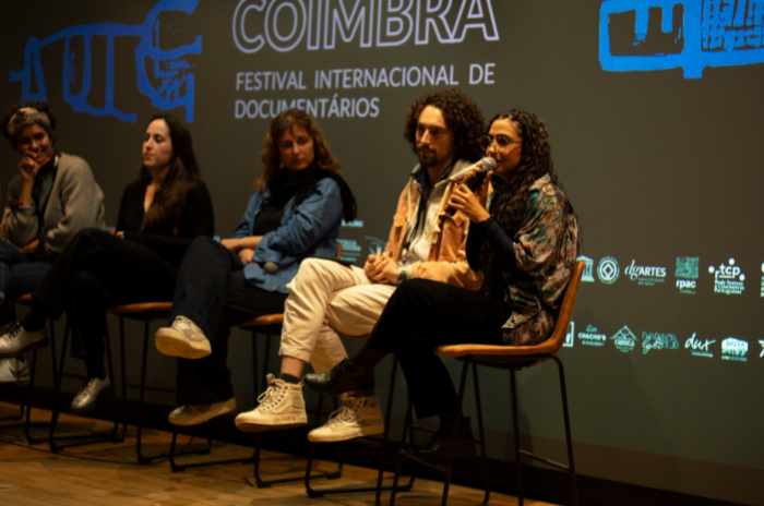 Lara Carvalho no Festival Internacional de Documentários de Coimbra, em Portugal.
